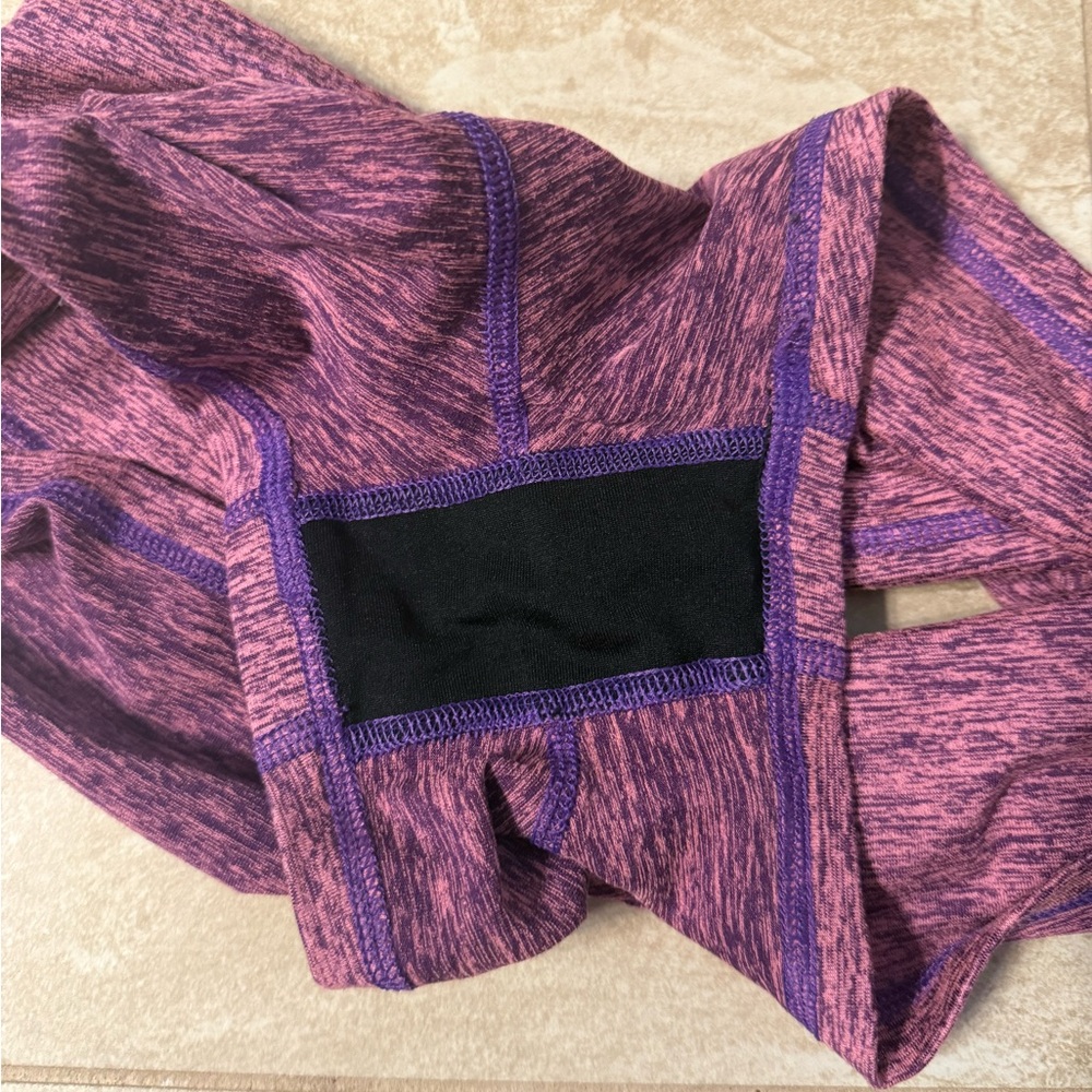 Fleo Women's Heathered Purple Athletic Shorts - Picture 3 of 4